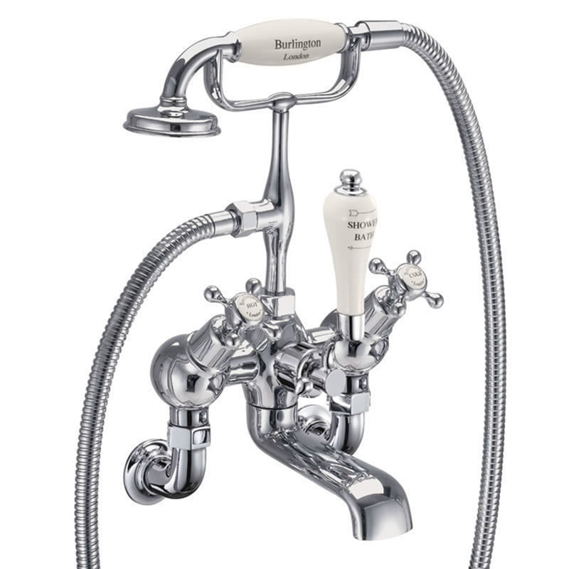 Claremont Medici angled bath shower mixer - wall mounted